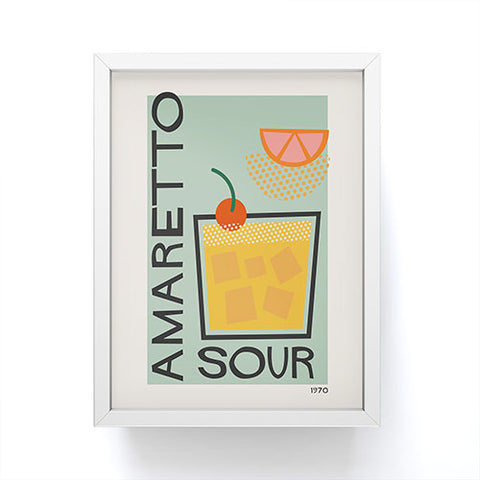 Cocoon Design Colorful Mid Century Modern Cocktail Framed Mini Art Print