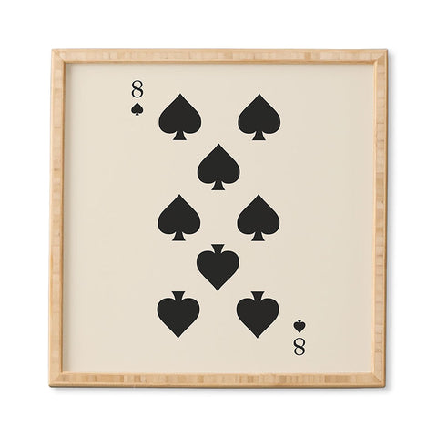 Cocoon Design Eight of Spades Playing Card Black Framed Wall Art