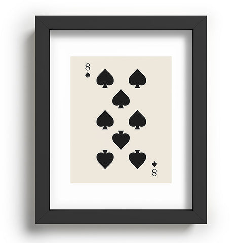Cocoon Design Eight of Spades Playing Card Black Recessed Framing Rectangle