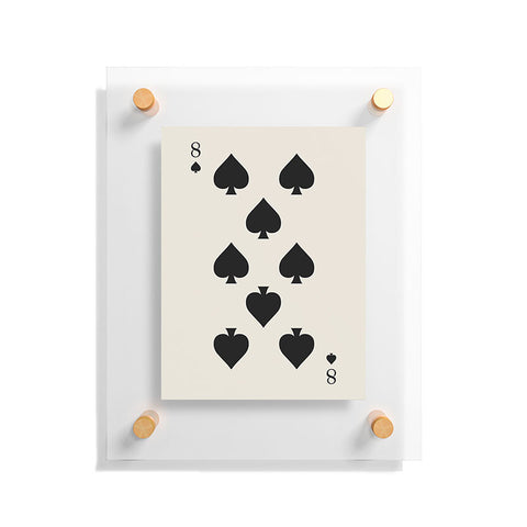 Cocoon Design Eight of Spades Playing Card Black Floating Acrylic Print