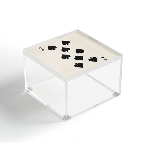 Cocoon Design Eight of Spades Playing Card Black Acrylic Box