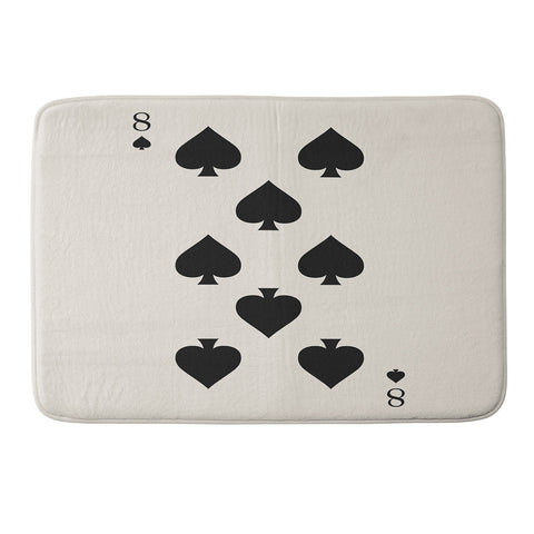 Cocoon Design Eight of Spades Playing Card Black Memory Foam Bath Mat