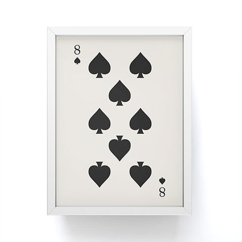 Cocoon Design Eight of Spades Playing Card Black Framed Mini Art Print