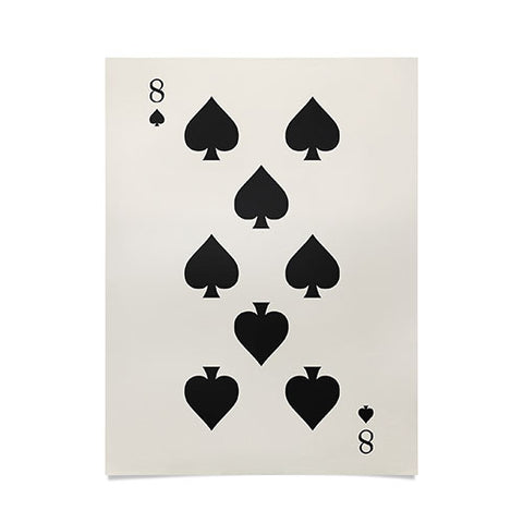 Cocoon Design Eight of Spades Playing Card Black Poster