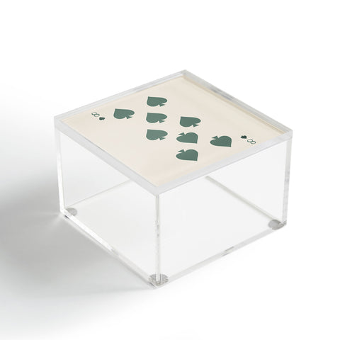 Cocoon Design Eight of Spades Playing Card Sage Acrylic Box