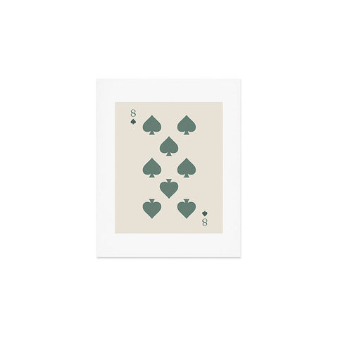 Cocoon Design Eight of Spades Playing Card Sage Art Print