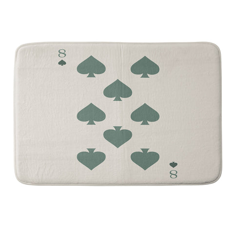 Cocoon Design Eight of Spades Playing Card Sage Memory Foam Bath Mat
