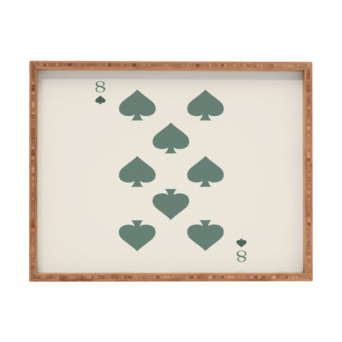 Cocoon Design Eight of Spades Playing Card Sage Rectangular Tray