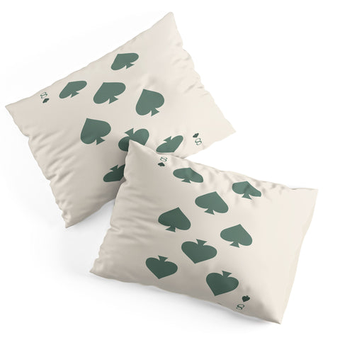 Cocoon Design Eight of Spades Playing Card Sage Pillow Shams
