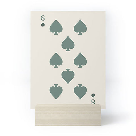 Cocoon Design Eight of Spades Playing Card Sage Mini Art Print