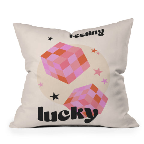 Cocoon Design Feeling Lucky Funky Groovy Throw Pillow