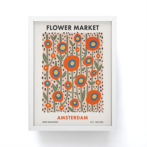 Cocoon Design Flower Market Amsterdam Abstract Framed Mini Art Print