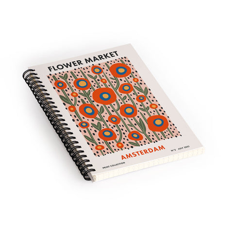 Cocoon Design Flower Market Amsterdam Abstract Spiral Notebook