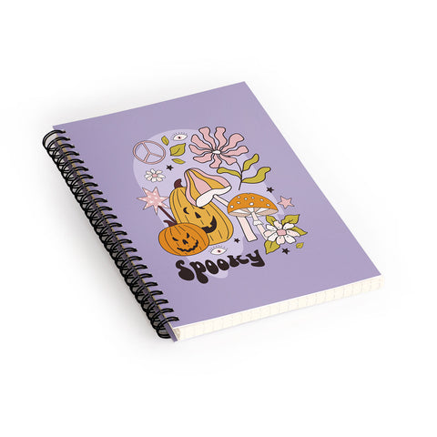 Cocoon Design Hippie Groovy Halloween Print Spiral Notebook
