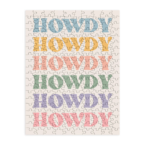 Cocoon Design Howdy Colorful Retro Quote Puzzle