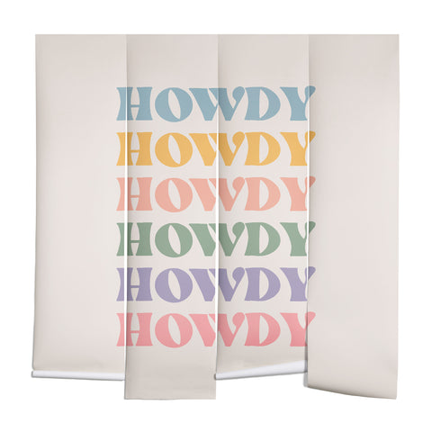 Cocoon Design Howdy Colorful Retro Quote Wall Mural
