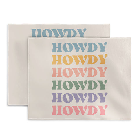 Cocoon Design Howdy Colorful Retro Quote Placemat
