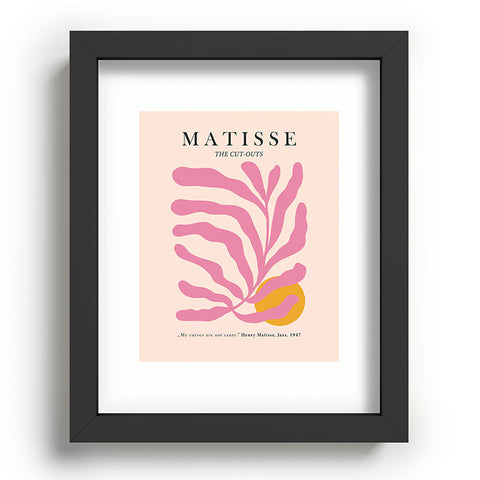 Cocoon Design Matisse Cut Out Pink Leaf Recessed Framing Rectangle