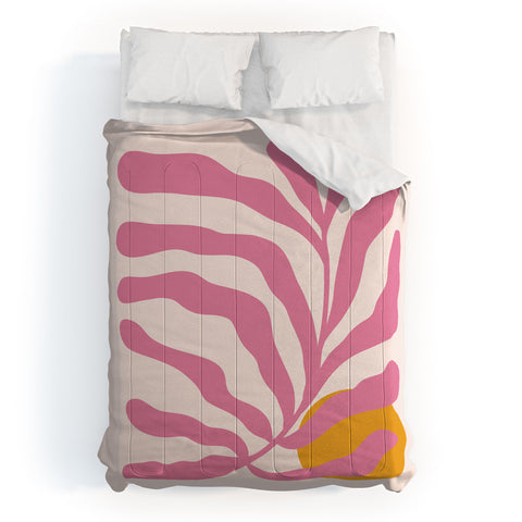 Cocoon Design Matisse Cut Out Pink Leaf Comforter