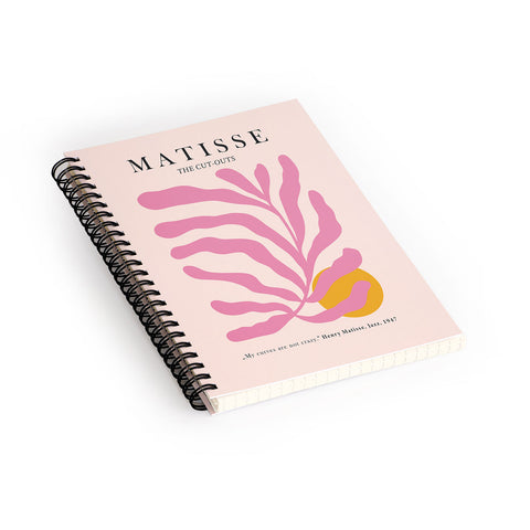 Cocoon Design Matisse Cut Out Pink Leaf Spiral Notebook