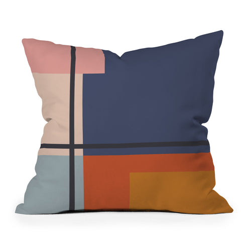 Cocoon Design Mid Century Modern Retro Color Outdoor Throw Pillow