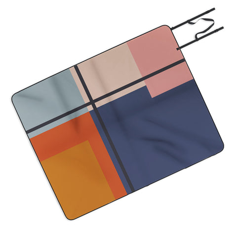 Cocoon Design Mid Century Modern Retro Color Picnic Blanket