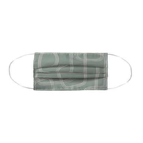 Cocoon Design Modern Sage Green Abstract Face Mask