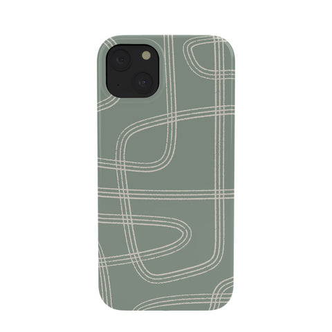 Cocoon Design Modern Sage Green Abstract Phone Case