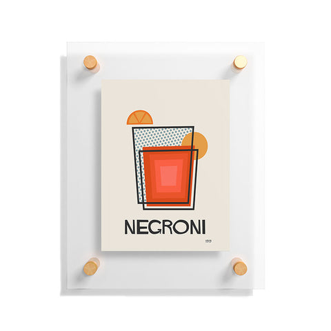 Cocoon Design Negroni Minimalist Mid Century Floating Acrylic Print