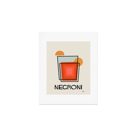 Cocoon Design Negroni Minimalist Mid Century Art Print