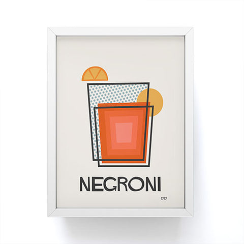 Cocoon Design Negroni Minimalist Mid Century Framed Mini Art Print