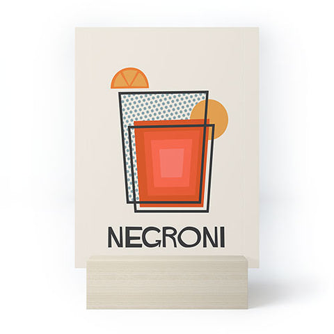 Cocoon Design Negroni Minimalist Mid Century Mini Art Print