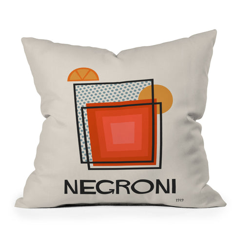 Cocoon Design Negroni Minimalist Mid Century Outdoor Throw Pillow