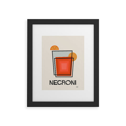 Cocoon Design Negroni Minimalist Mid Century Framed Art Print