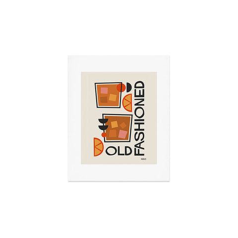 Cocoon Design Old Fashioned Cocktail Minimal Art Print