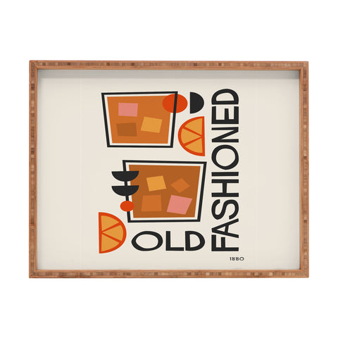 Cocoon Design Old Fashioned Cocktail Minimal Rectangular Tray
