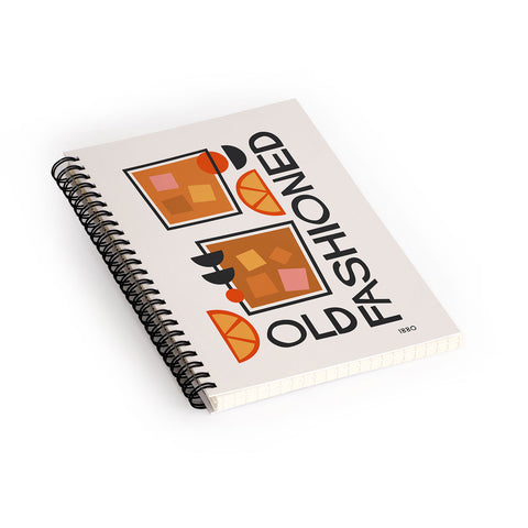 Cocoon Design Old Fashioned Cocktail Minimal Spiral Notebook