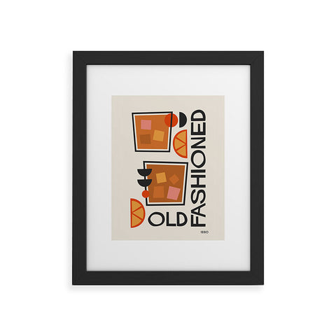 Cocoon Design Old Fashioned Cocktail Minimal Framed Art Print