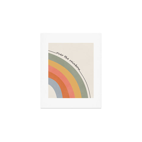 Cocoon Design Retro Boho Rainbow with Quote Art Print