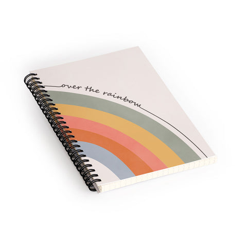 Cocoon Design Retro Boho Rainbow with Quote Spiral Notebook
