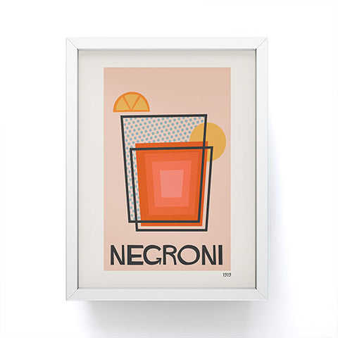 Cocoon Design Retro Cocktail Print Negroni Framed Mini Art Print