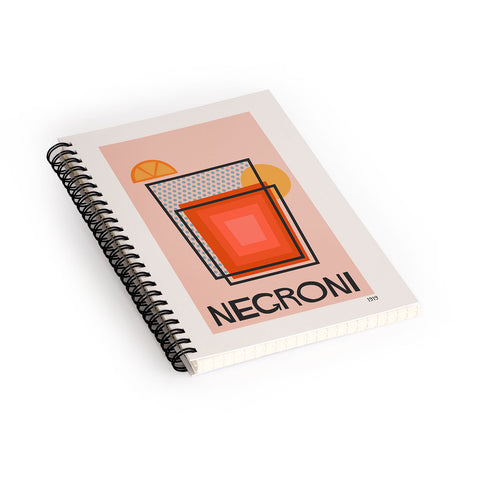 Cocoon Design Retro Cocktail Print Negroni Spiral Notebook