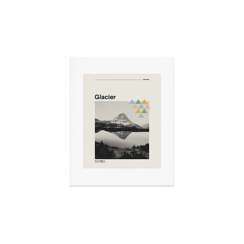 Cocoon Design Retro Travel Poster Glacier Art Print