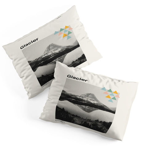 Cocoon Design Retro Travel Poster Glacier Pillow Shams