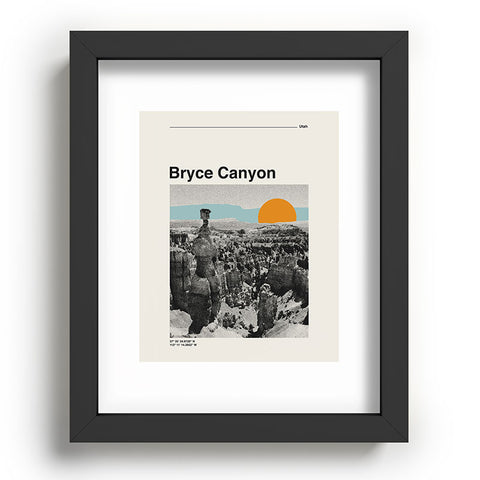 Cocoon Design Retro Traveler Poster Bryce Canyon Recessed Framing Rectangle