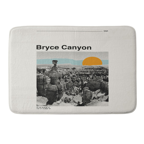 Cocoon Design Retro Traveler Poster Bryce Canyon Memory Foam Bath Mat