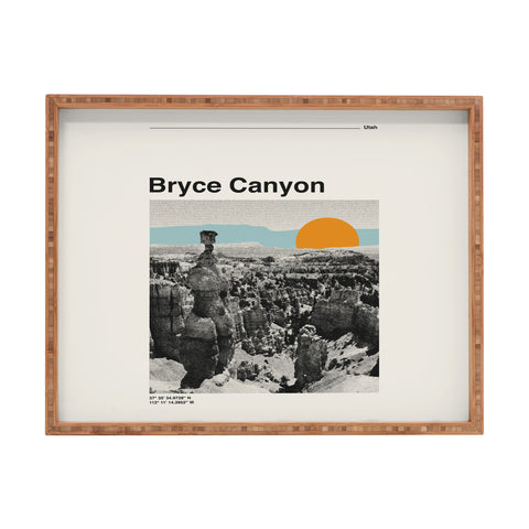 Cocoon Design Retro Traveler Poster Bryce Canyon Rectangular Tray