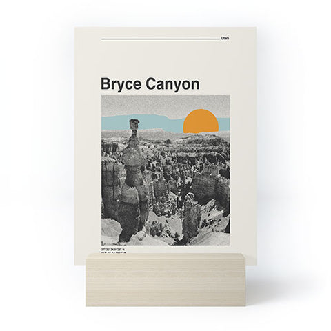 Cocoon Design Retro Traveler Poster Bryce Canyon Mini Art Print