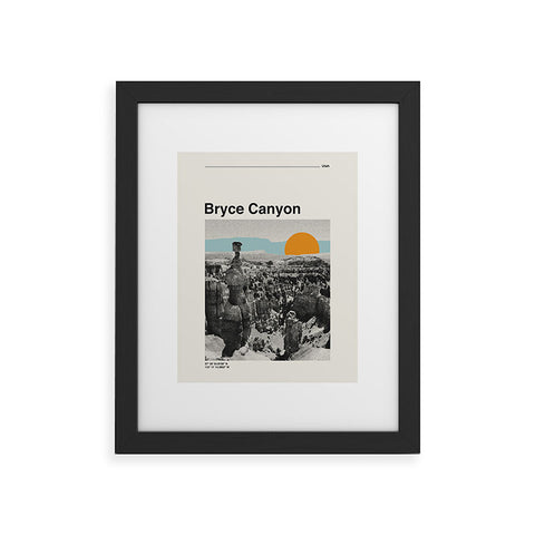 Cocoon Design Retro Traveler Poster Bryce Canyon Framed Art Print