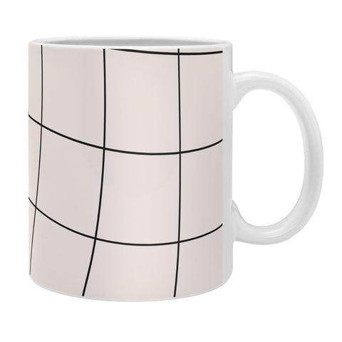 Cocoon Design Retro Warped Grid Black and White Coffee Mug